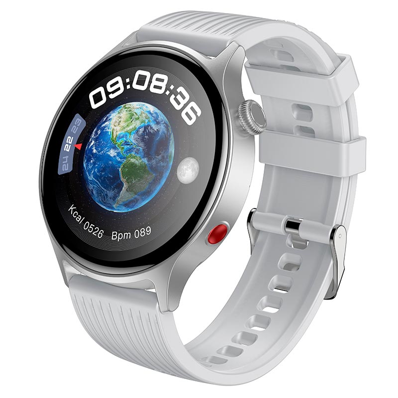 Smart Watch HOCO smart watch (call+Find My) Y46 IP67 |1.39 TFT, 360x360, BT5.3, 280mAh, 3 days| silver (6942007685207) Серебристый на картинке №1