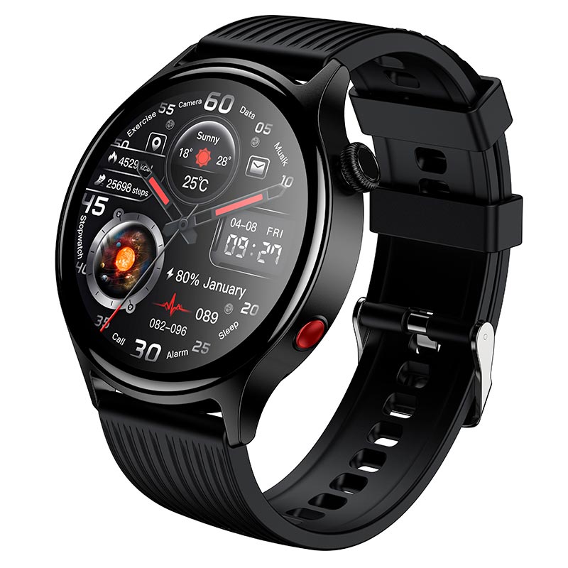 Smart Watch HOCO smart watch (call+Find My) Y46 IP67 |1.39 TFT, 360x360, BT5.3, 280mAh, 3 days| silver (6942007685207) Серебристый на картинке №2