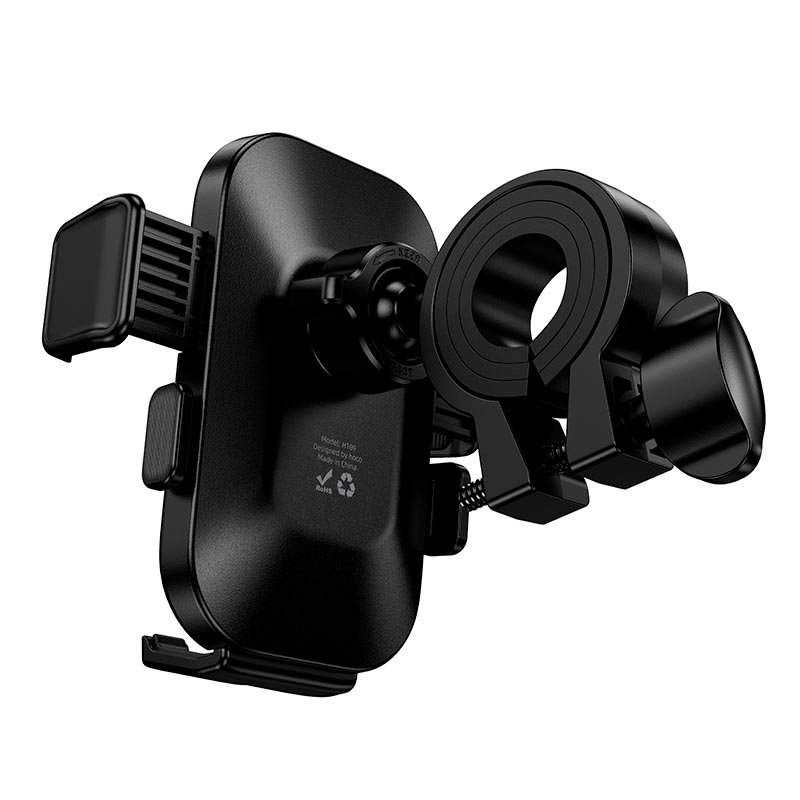 Держатель HOCO Carte one-button riding holder H109 |4.5-7.0, handlebar 18-35mm| black (6942007681414) Черный на картинке №6