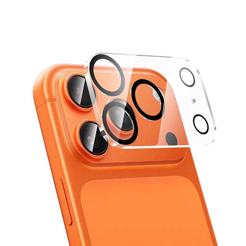 Захисне скло для камери iPhone 17 Pro HOCO 3D all inclusive night shooting circle lens glass set (25PCS) (G13) transparent (6942007666015) Прозорий на малюнкі №1