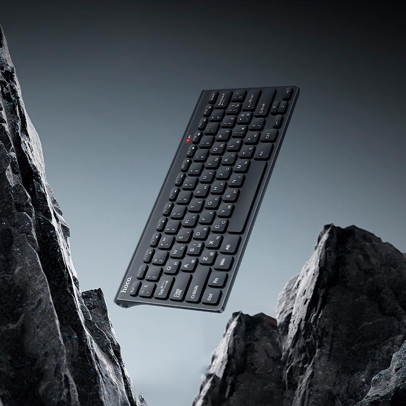 Клавиатура HOCO Dragon 2.4G wireless mini keyboard (cyrillic version) GM70 |78Keys, Windows/Mac OS| black (6942007670616) Черный на картинке №7