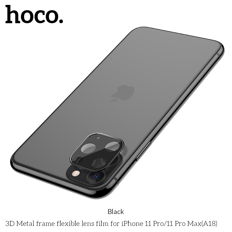 Захисне скло HOCO 3D Metal для камери iPhone 11 Pro / 11 Pro Max (A18) gold Золотистий на малюнкі №2