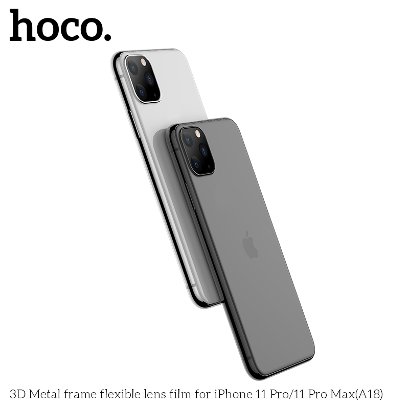 Захисне скло HOCO 3D Metal для камери iPhone 11 Pro / 11 Pro Max (A18) gold Золотистий на малюнкі №5