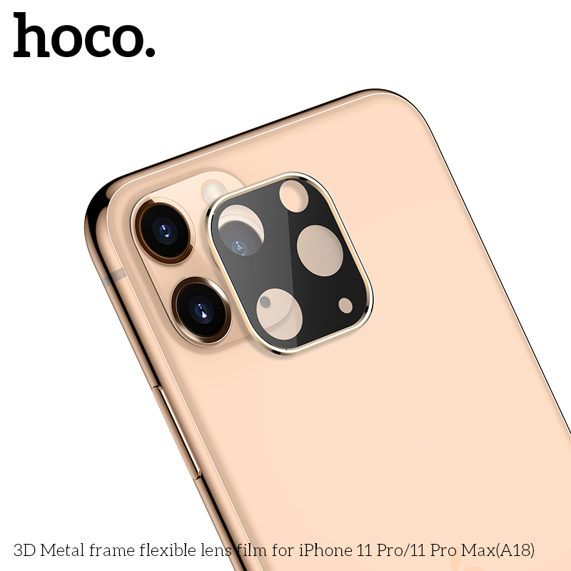 Захисне скло HOCO 3D Metal для камери iPhone 11 Pro / 11 Pro Max (A18) silver Сріблястий на малюнкі №6
