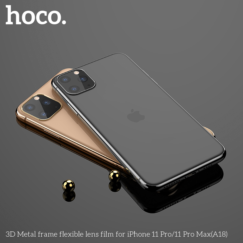 Захисне скло HOCO 3D Metal для камери iPhone 11 Pro / 11 Pro Max (A18) silver Сріблястий на малюнкі №8
