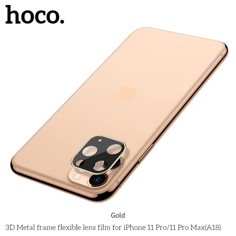 Захисне скло HOCO 3D Metal для камери iPhone 11 Pro / 11 Pro Max (A18) silver Сріблястий на малюнкі №9