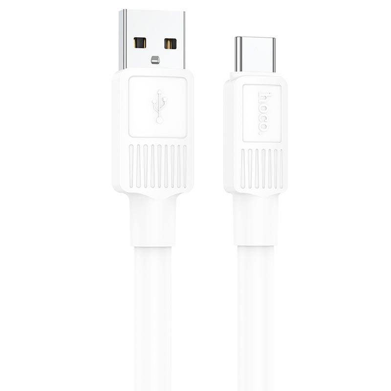 Кабель Hoco Type-C Solid charging data cable X84 |1M, 3A| white (6931474771018) Білий на малюнкі №1