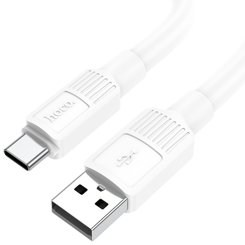 Кабель Hoco Type-C Solid charging data cable X84 |1M, 3A| white (6931474771018) Білий на малюнкі №10