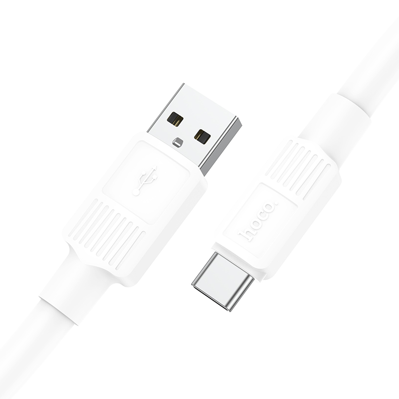Кабель Hoco Type-C Solid charging data cable X84 |1M, 3A| white (6931474771018) Білий на малюнкі №8