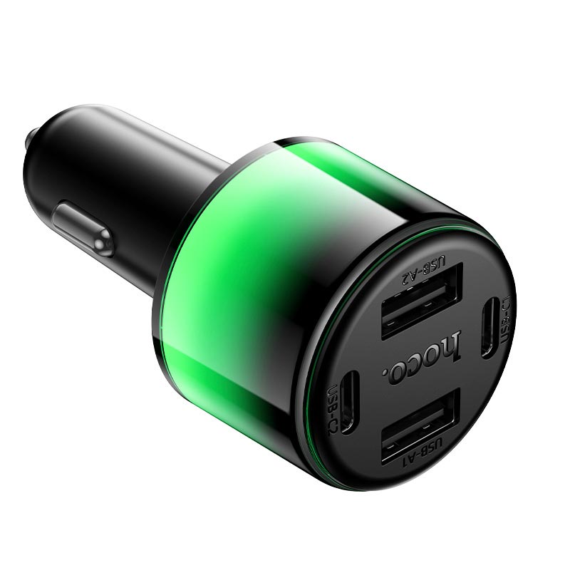 Адаптер автомобільний HOCO Vivido 24W car charger Z69 |2C/2A, 12W|/2.4A| black (6942007681520) Чорний на малюнкі №4