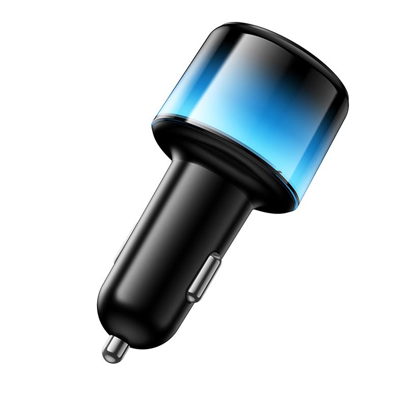 Адаптер автомобільний HOCO Vivido 24W car charger Z69 |2C/2A, 12W|/2.4A| black (6942007681520) Чорний на малюнкі №5