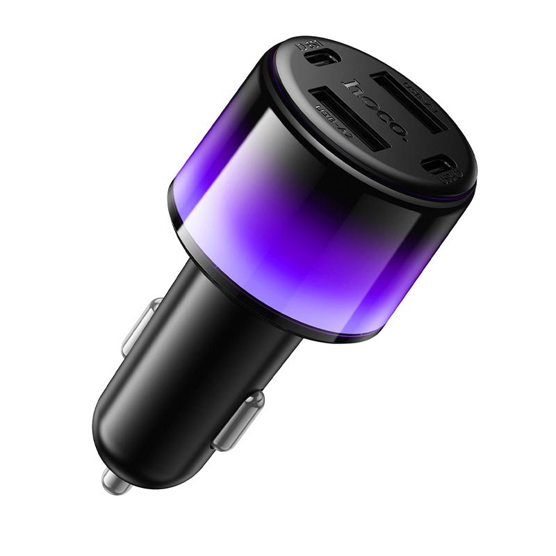 Адаптер автомобільний HOCO Vivido 24W car charger Z69 |2C/2A, 12W|/2.4A| black (6942007681520) Чорний на малюнкі №6
