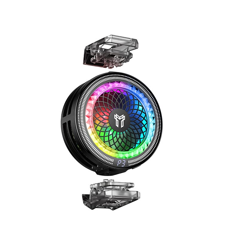 Кулер для телефону HOCO Glacier AI semiconductor cooler GA6 |7300RPM, 13.5W, USB-C, 100 Levels| black (6942007683920) Чорний на малюнкі №2