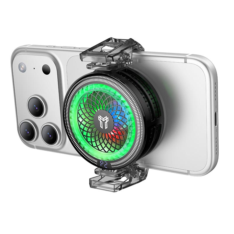 Кулер для телефону HOCO Glacier AI semiconductor cooler GA6 |7300RPM, 13.5W, USB-C, 100 Levels| black (6942007683920) Чорний на малюнкі №6