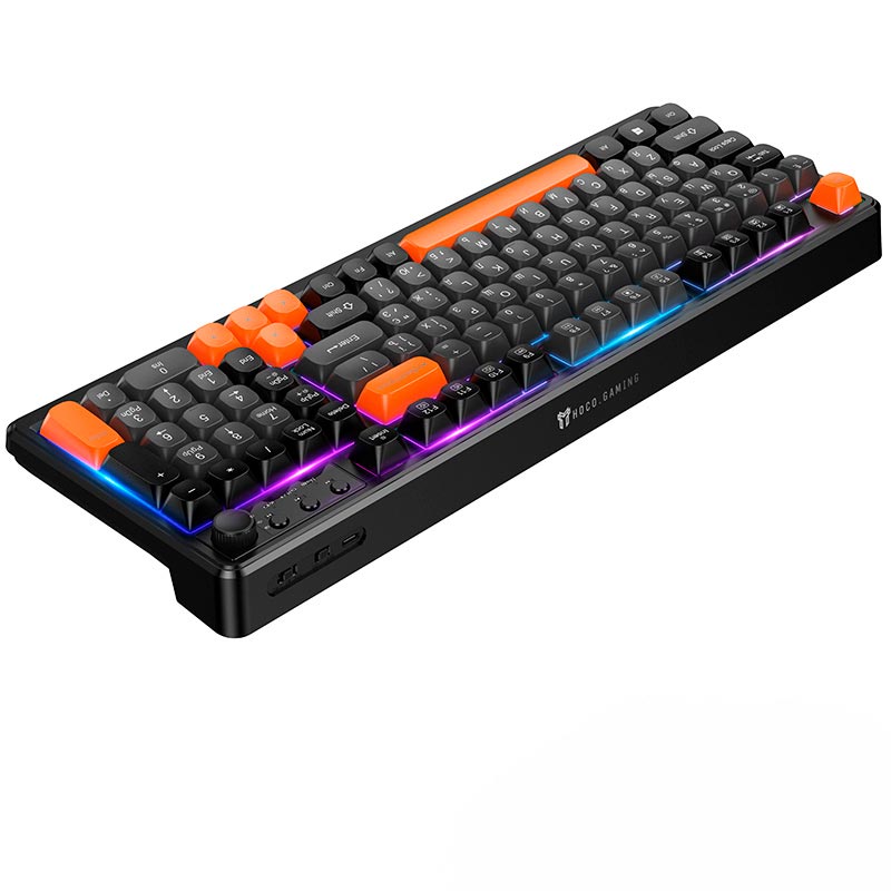 Клавиатура HOCO Elegante 3-mode gaming keyboard GM751 (Cyrillic version) |BT5.1/2.4G/wired, 98 keys, 2000mAh, 16-240h| black (6942007687720) Черный на картинке №5