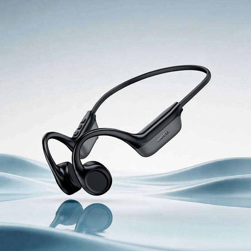 Навушники HOCO Cloud bone conduction BT headset ES79 |BT6.0, 7h, 220mAh| black (6942007686723) Чорний на малюнкі №5