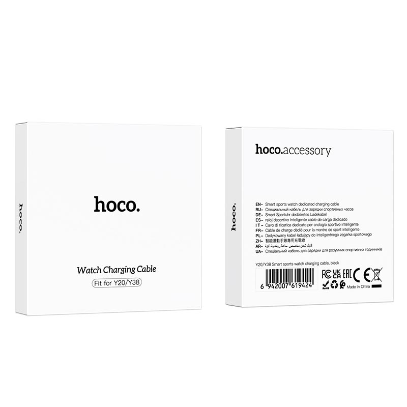 Кабель HOCO для Smart sports watch Y20/Y38 black (6942007619424) Чорний на малюнкі №3