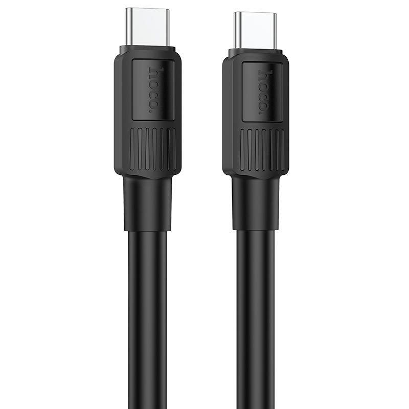 Кабель Hoco Type-C to Type-C Solid charging data cable X84 |1m, 60W, 3A| black (6931474771025) Чорний на малюнкі №10