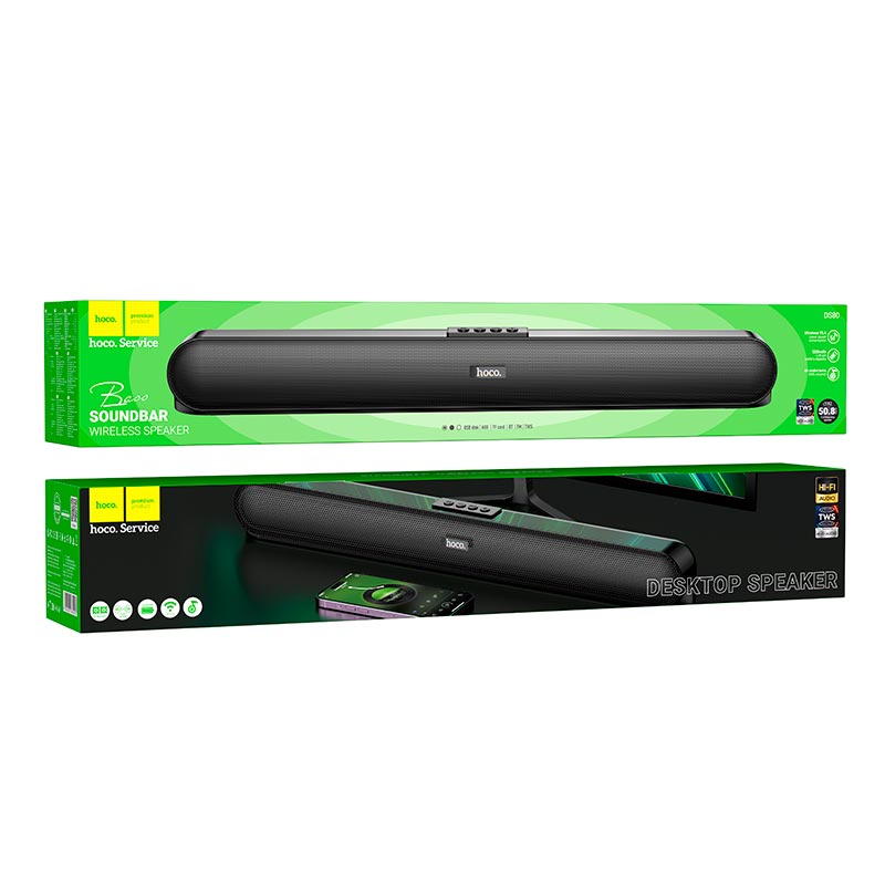 Акустика HOCO Cool desktop BT speaker DS80 |BT5.4, USB/TF/AUX.FM/TWS, 10W, 4h| black (84026) Черный на картинке №3