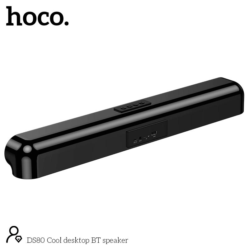 Акустика HOCO Cool desktop BT speaker DS80 |BT5.4, USB/TF/AUX.FM/TWS, 10W, 4h| black (84026) Черный на картинке №6