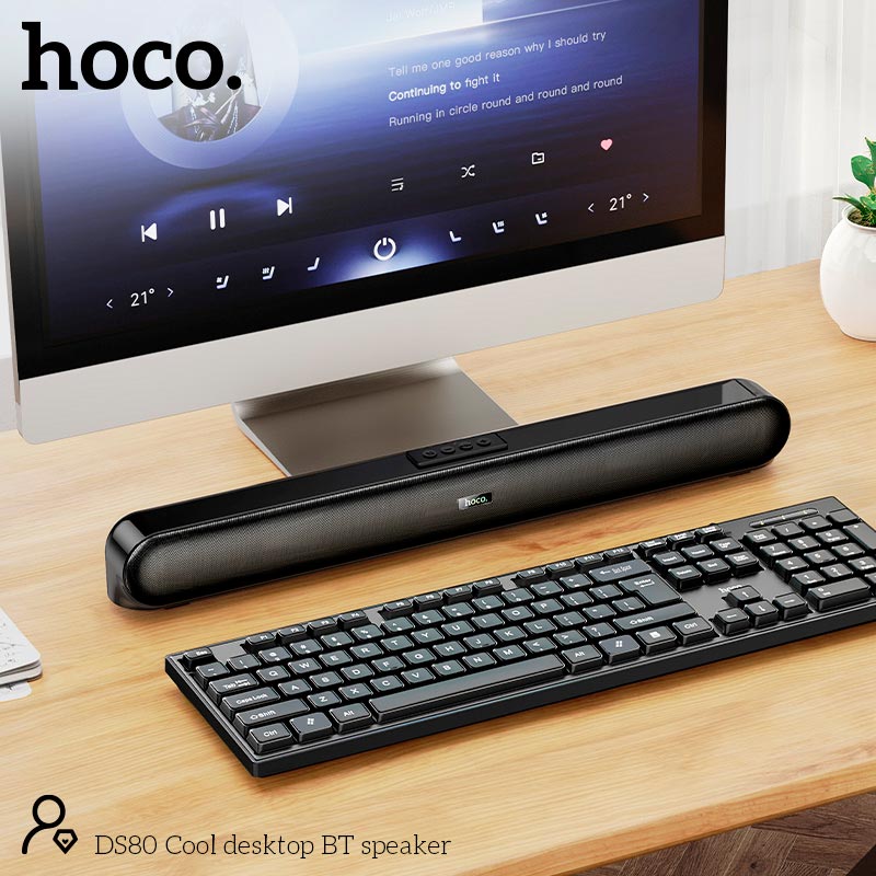Акустика HOCO Cool desktop BT speaker DS80 |BT5.4, USB/TF/AUX.FM/TWS, 10W, 4h| black (84026) Черный на картинке №8
