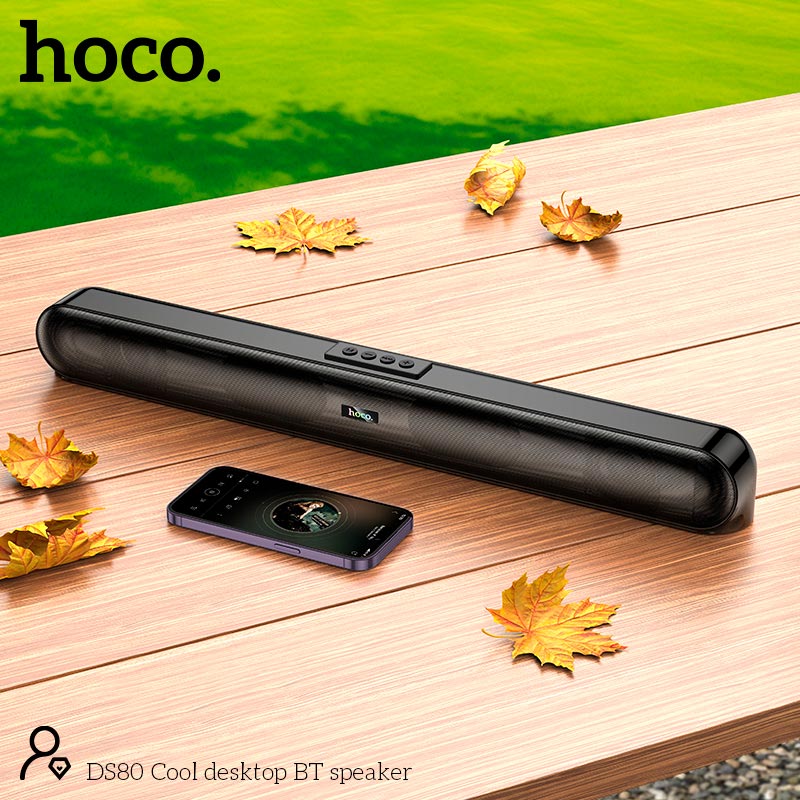 Акустика HOCO Cool desktop BT speaker DS80 |BT5.4, USB/TF/AUX.FM/TWS, 10W, 4h| black (84026) Черный на картинке №9
