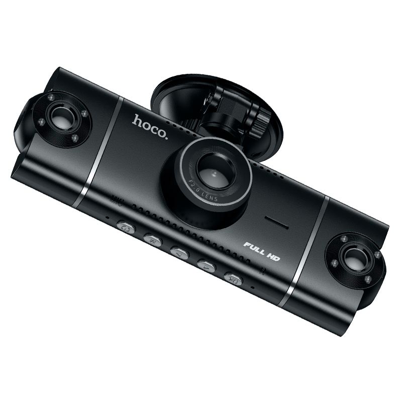 Відеореєстратор HOCO 360° driving recorder (4-lens) DV17 |3 IPS, 1080p/30fps+3x480p/30fps, Wi-Fi, TF 128GB| black (6942007685030) Чорний на малюнкі №4
