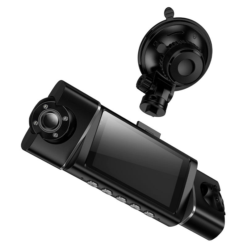 Відеореєстратор HOCO 360° driving recorder (4-lens) DV17 |3 IPS, 1080p/30fps+3x480p/30fps, Wi-Fi, TF 128GB| black (6942007685030) Чорний на малюнкі №9