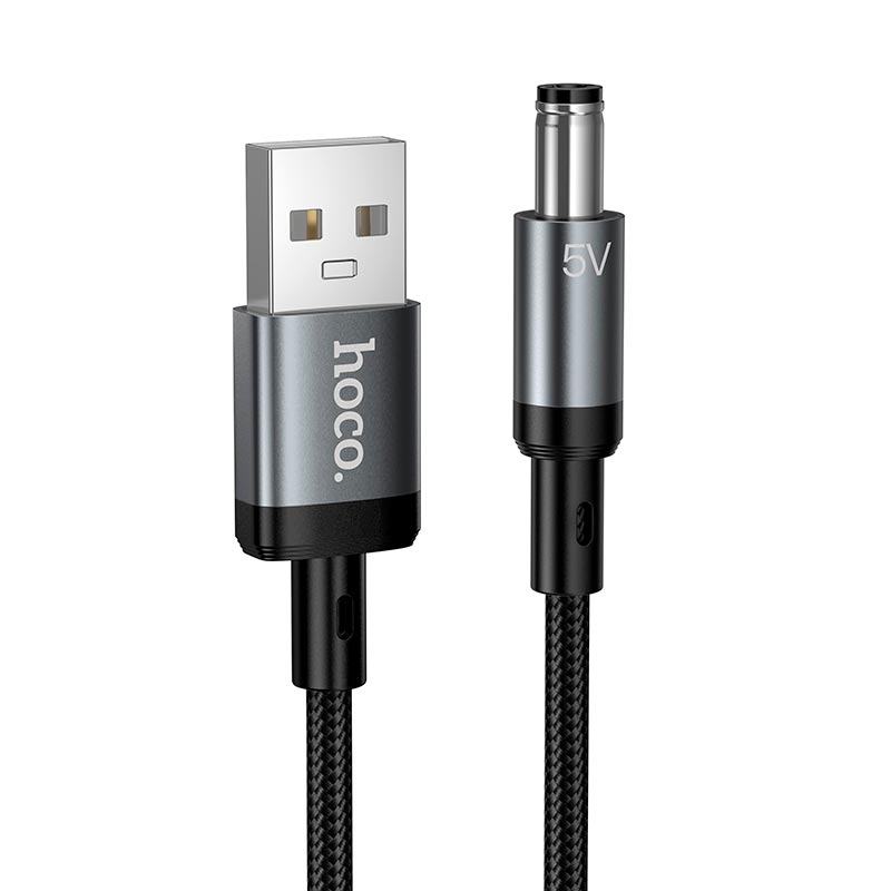 Кабель HOCO X129 Advantage charging cable USB to DC5.5 |1m, 5V/1A| black (6942007681131) Чорний на малюнкі №2