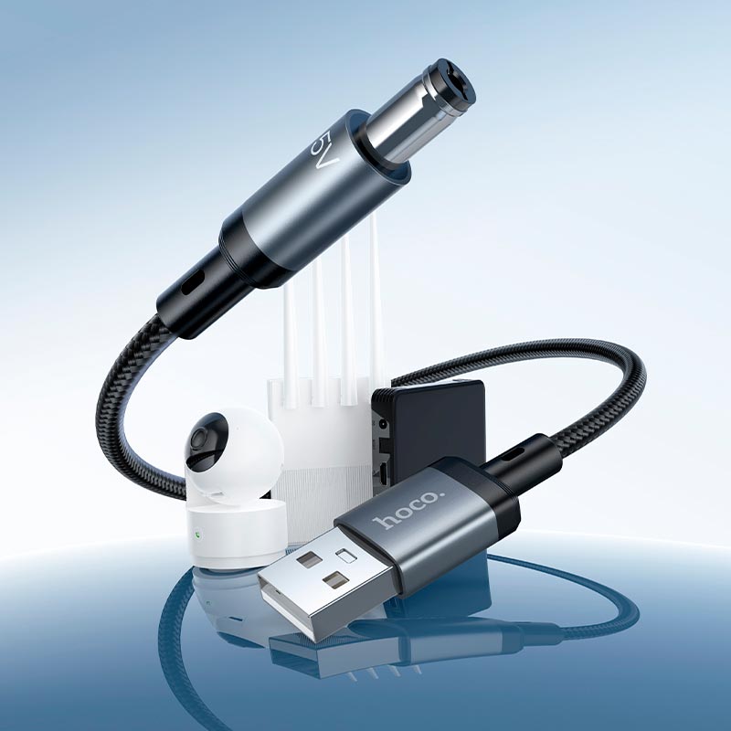 Кабель HOCO X129 Advantage charging cable USB to DC5.5 |1m, 5V/1A| black (6942007681131) Чорний на малюнкі №6