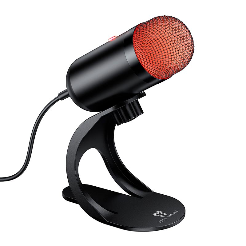 Микрофон HOCO Profit PC gaming microphone L50 |USB-C, 1.5m, mute| black (6942007685535) Черный на картинке №2