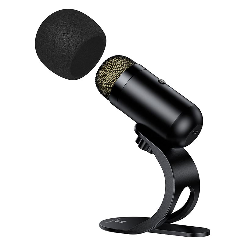 Микрофон HOCO Profit PC gaming microphone L50 |USB-C, 1.5m, mute| black (6942007685535) Черный на картинке №7