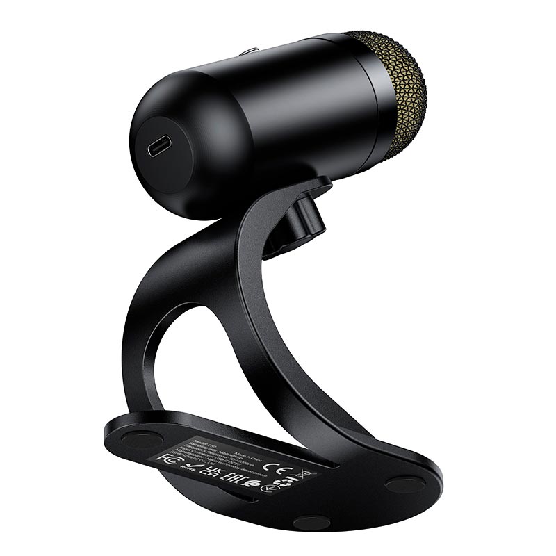 Микрофон HOCO Profit PC gaming microphone L50 |USB-C, 1.5m, mute| black (6942007685535) Черный на картинке №8