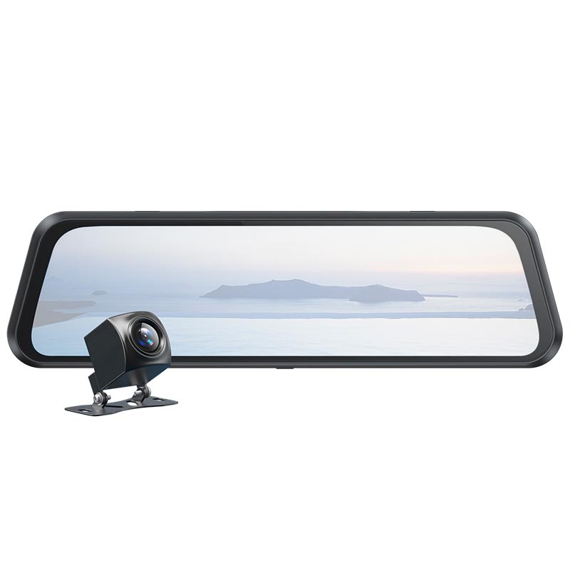 Видеорегистратор HOCO 9.66-inch rearview mirror driving recorder (dual-channel) |1080p, 24h Monitoring| black (DI36) Черный на картинке №1