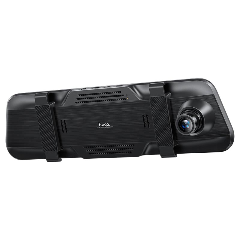 Видеорегистратор HOCO 9.66-inch rearview mirror driving recorder (dual-channel) |1080p, 24h Monitoring| black (DI36) Черный на картинке №4
