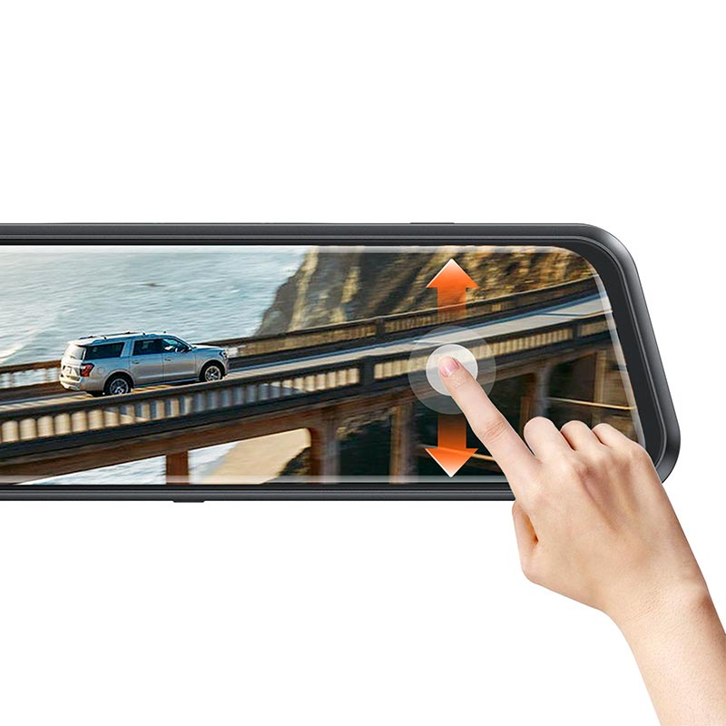 Видеорегистратор HOCO 9.66-inch rearview mirror driving recorder (dual-channel) |1080p, 24h Monitoring| black (DI36) Черный на картинке №6
