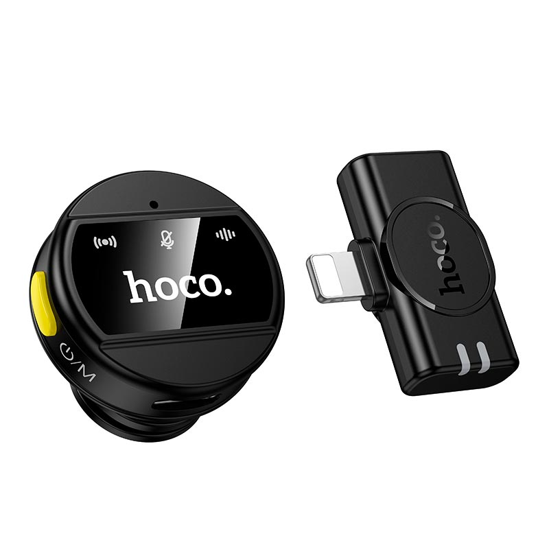 Микрофон HOCO Lightning Charm wireless microphone L21 |2.4G, 10-15m, 5-6h| black (6942007663137) Черный на картинке №1