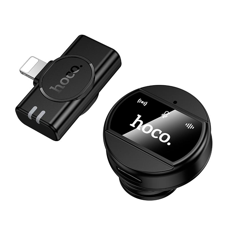 Микрофон HOCO Lightning Charm wireless microphone L21 |2.4G, 10-15m, 5-6h| black (6942007663137) Черный на картинке №6