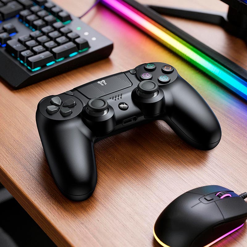 Игровой контроллер HOCO Origin PS4 wireless game controller GA34 |BT4.2, Gyroscope, 8h| black (6942007683937) Черный на картинке №5