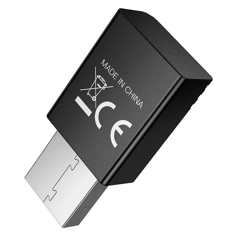 WiFi Adapter HOCO WiFi4 USB internal antenna wireless network card HI38 |2.4G/150M| black (6942007681438) Черный на картинке №4