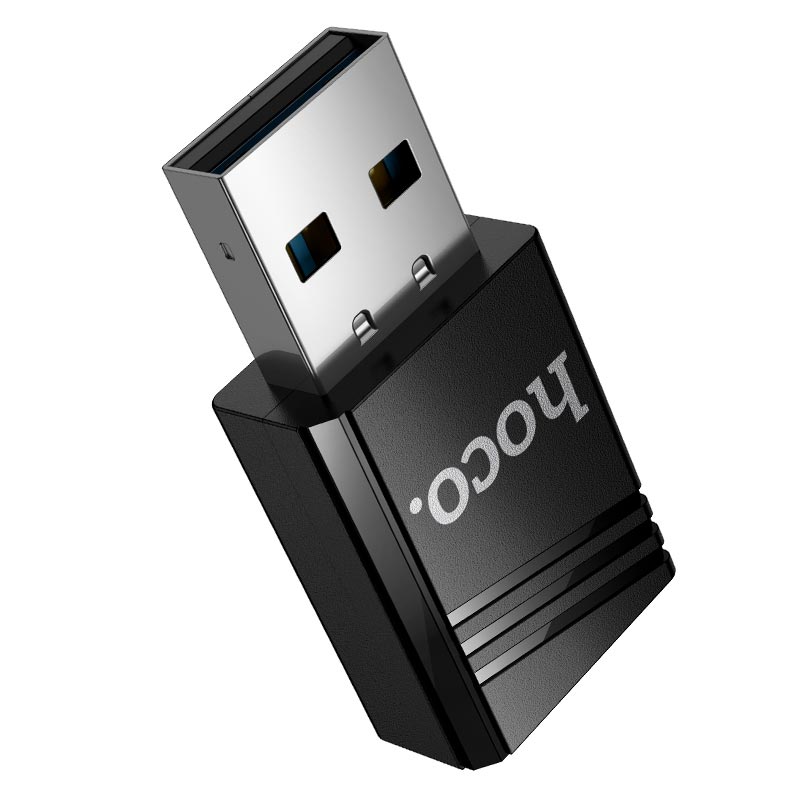 WiFi Adapter HOCO WiFi4 USB internal antenna wireless network card HI38 |2.4G/150M| black (6942007681438) Черный на картинке №5