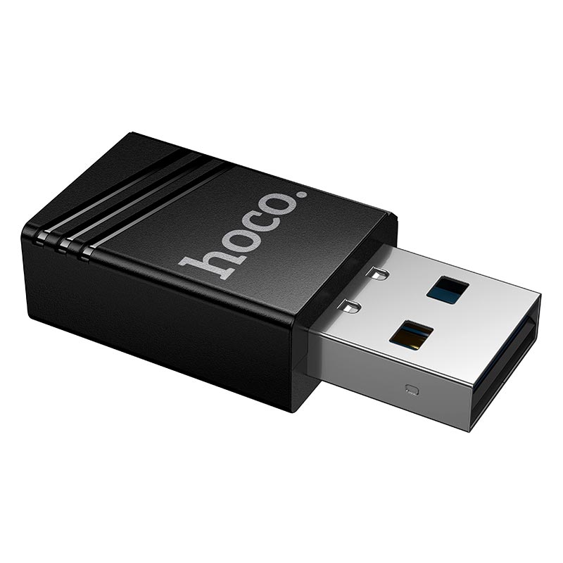 WiFi Adapter HOCO WiFi4 USB internal antenna wireless network card HI38 |2.4G/150M| black (6942007681438) Черный на картинке №6