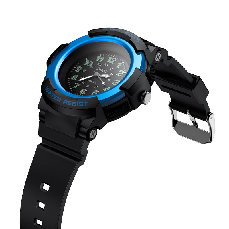 Детские кварцевые часы HOCO childrens quartz watch with anti-lost device E112 IPX7 |Apple Find My, Anti-Lost 9-12 months, watch 10-12 months, 230/28m black (6942007683838) Черный на картинке №4