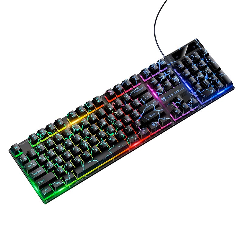 Клавиатура HOCO GM701 Trofeo wired gaming keyboard (Cyrillic version) |104 Keys, UA/ru/EN Layouts| black (6942007683739) Черный на картинке №7