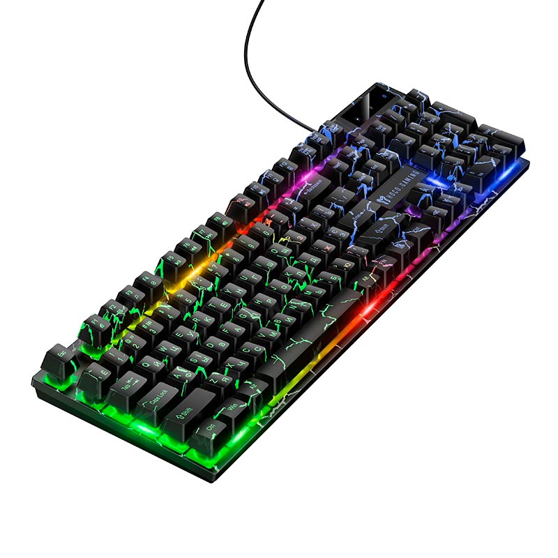 Клавиатура HOCO GM701 Trofeo wired gaming keyboard (Cyrillic version) |104 Keys, UA/ru/EN Layouts| black (6942007683739) Черный на картинке №9