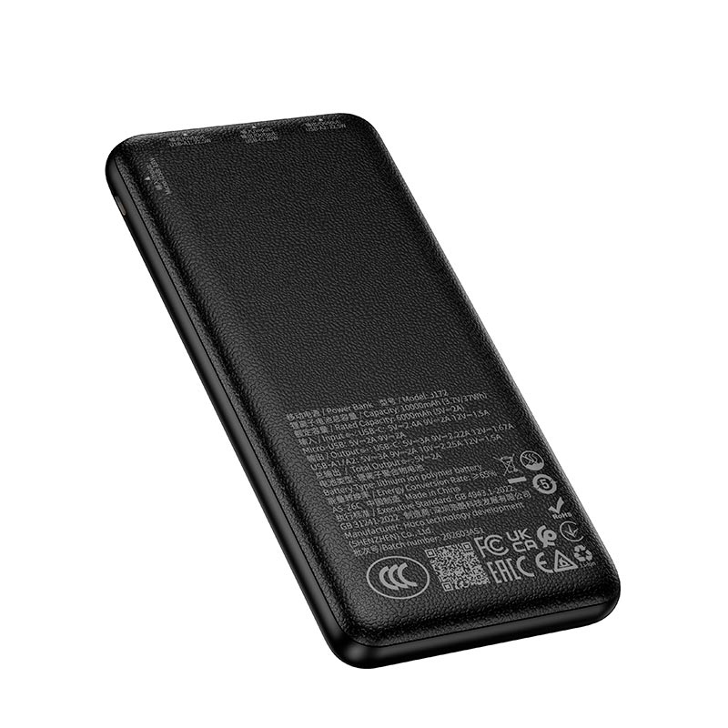 УМБ HOCO Precision fully compatible power bank J172 10000mAh |1C/2A, 22.5W/3A, PD/QC| black (6942007681841) Черный на картинке №5