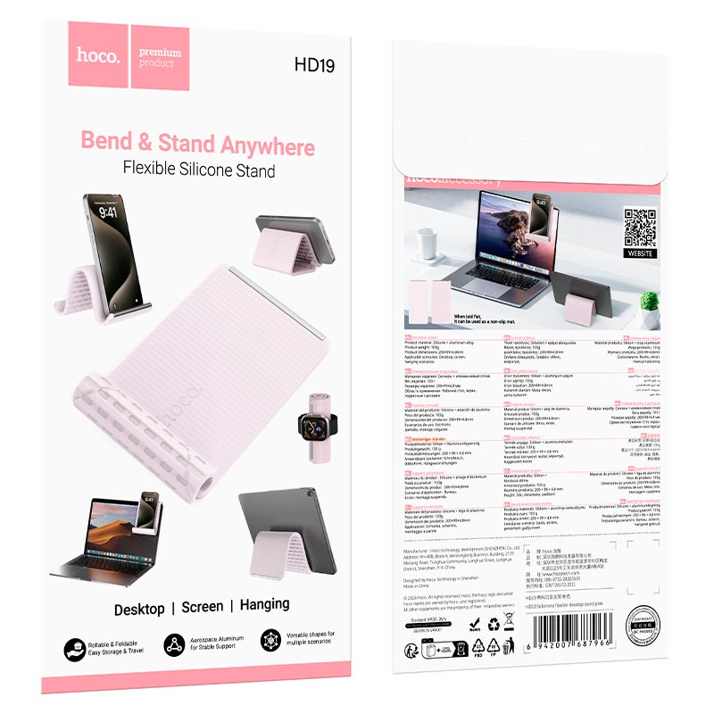 Держатель HOCO Soberano flexible desktop stand HD19 |4.5-11| blue (6942007687942) Синий на картинке №14
