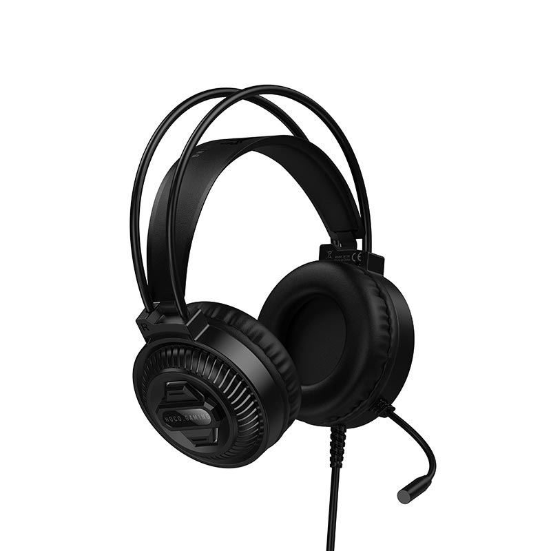 Навушники HOCO Extreme gaming headphones W118 |USB/3.5mm, 2m, 40mm, 3-color light| black (6942007685245) Чорний на малюнкі №5