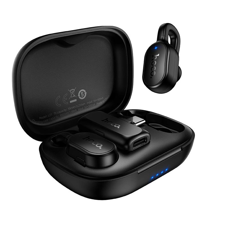 Микрофон HOCO Ice hidden wireless microphone Type-C L27 |ENC, 70/400mAh, 65dB, 5-6h| black (6942007680646) Черный на картинке №10