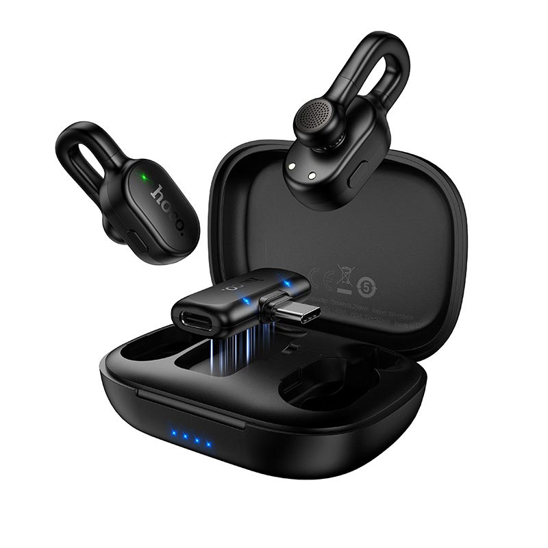 Микрофон HOCO Ice hidden wireless microphone Type-C L27 |ENC, 70/400mAh, 65dB, 5-6h| black (6942007680646) Черный на картинке №2